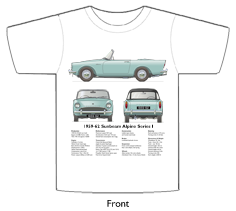 Sunbeam Alpine Series I 1959-60 T-shirt Front